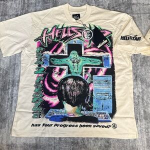 Hellstar Cream Graphic T-Shirt